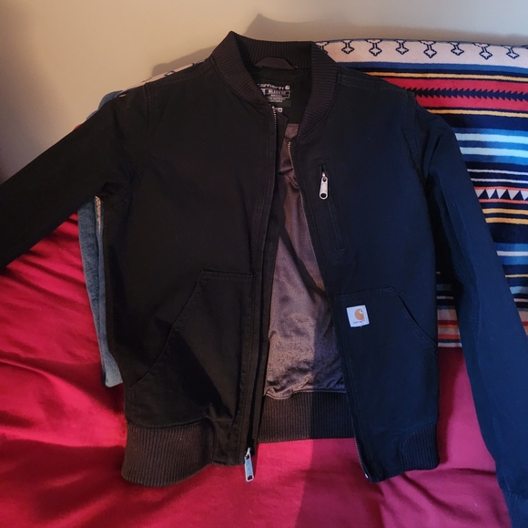 Carhartt Black Bomber Jacket with Stand-Up Collar - Picture 3 of 4